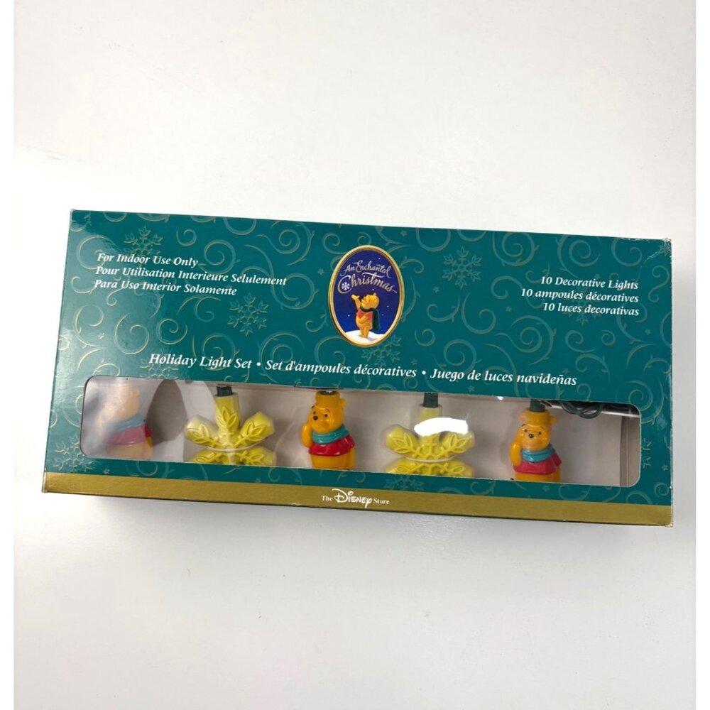 NOS Disney Winnie The Pooh Christmas Holiday Light Set‎ 10 Decorative Lights